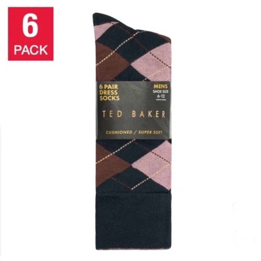 Ted Baker Men Dress Sock, 6-pair NAVY ( BLUE ) PACK